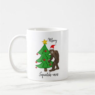Merry Squatch mas Bigfoot Weihnachtsfest Spaß  Kaffeetasse