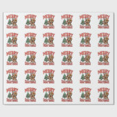 Merry Squatchmas Bigfoot Sasquatch Weihnachtsbaum Geschenkpapier (Flach)