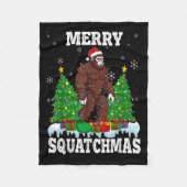 Merry Squatchmas Christmas Tree Santa Bigfoot Sasq Fleecedecke (Vorderseite)