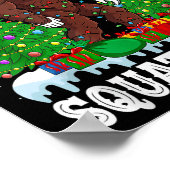 Merry Squatchmas Christmas Tree Santa Bigfoot Sasq Poster (Ecke)