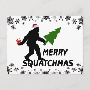 Merry Squatchmas Feiertagspostkarte