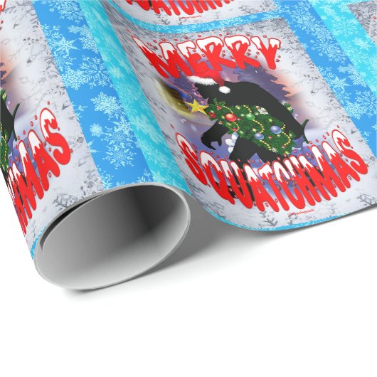 MERRY SQUATCHMAS GESCHENKPAPIER (Rolleneckpunkt)
