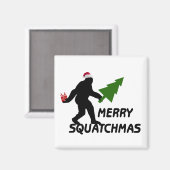 Merry Squatchmas Magnet (Vorderseite/Rückseite)