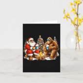 Merry Squatchmas Santa Bigfoot Campfire Mens Boys  Karte (Gelbe Blume)