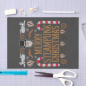 Merry Steampunk Christmas Ugly Xmas Seidenpapier (Handwerk)