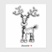 Merry Stressmas mit Rudolph der Reindeer-Aufkleber Aufkleber (Blatt)