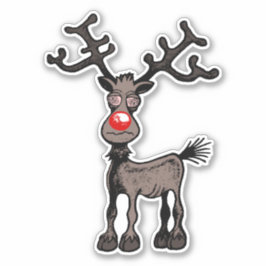 Merry Stressmas mit Rudolph der Reindeer-Aufkleber Aufkleber