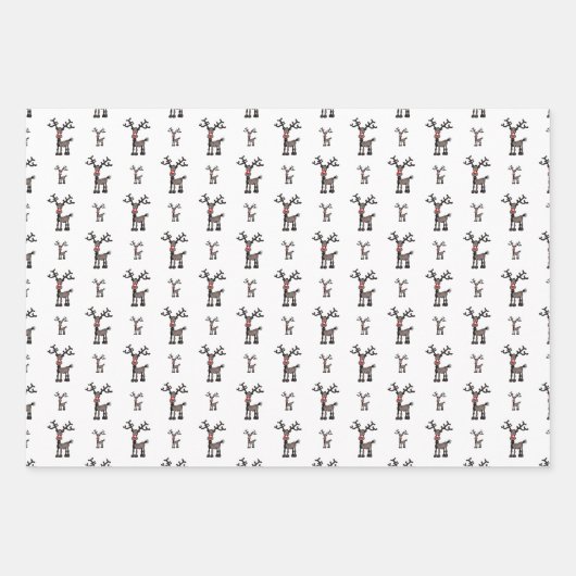 Merry Stressmas mit Rudolph Geschenkpapier Set (Vorderseite)