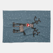 Merry Stressmas mit Rudolph Geschirrtuch (Horizontal)