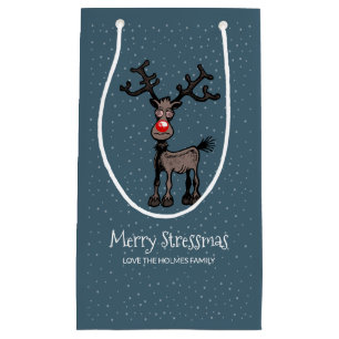 Merry Stressmas mit Rudolph Kleine Geschenktüte