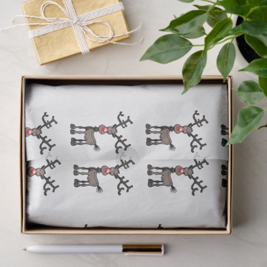 Merry Stressmas mit Rudolph Seidenpapier (Geschenk)