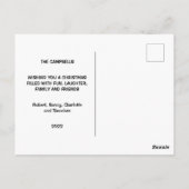 Merry Stressmas Rudolph Christmas Postcard Postkarte (Rückseite)