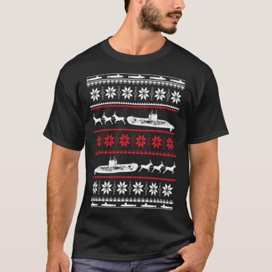 Merry Submarine Job Uggli Weihnachten Sweater Funn T-Shirt (Vorderseite)