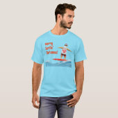 Merry Surfins Weihnachtsmann auf Surfboard T-Shirt (Vorne ganz)