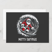 Merry Surfmas Einladung (Vorne/Hinten)