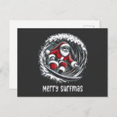 Merry Surfmas Feiertagspostkarte (Vorne/Hinten)