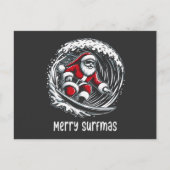Merry Surfmas Feiertagspostkarte (Vorderseite)