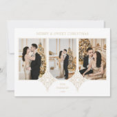 Merry & Sweet Christmas Elegante 3 Fotos Collage (Vorderseite)