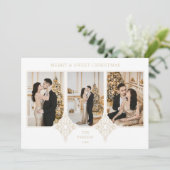 Merry & Sweet Christmas Elegante 3 Fotos Collage (Stehend Vorderseite)