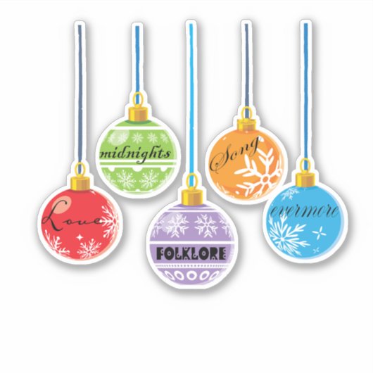 Merry Swiftmas Aufkleber (Vorderseite)