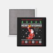 Merry Swishmas Basketball Snowman Christmas Ugly P Magnet (Vorderseite/Rückseite)