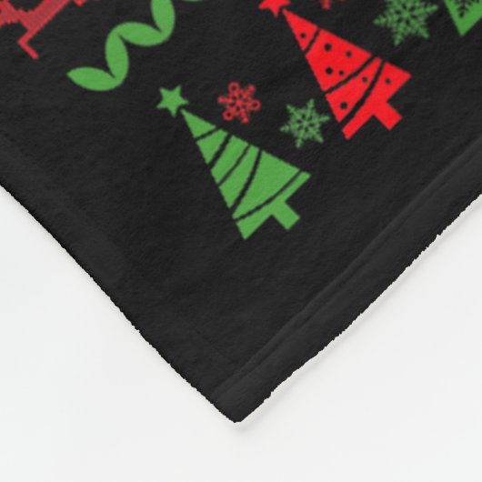 Merry Swishmas Basketball Ugly Christmas Graphic F Fleecedecke (Ecke)