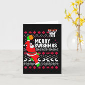 Merry Swishmas Basketball Ugly Christmas Xmas Karte (Gelbe Blume)