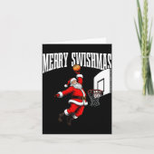 Merry Swishmas Basketball Ugly Christmas Xmas Men  Karte (Vorderseite)