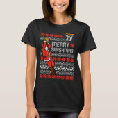 Merry Swishmas Basketball Ugly Christmas Xmas Men T-Shirt (Vorderseite)