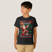 Merry Swishmas Basketball Ugly Christmas Xmas Men T-Shirt (Vorne ganz)