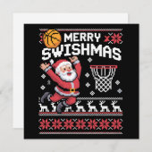 Merry Swishmas Basketball Ugly Weihnachten Weihnac (Vorne/Hinten)
