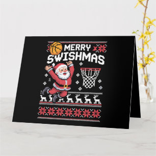 Merry Swishmas Basketball Ugly Weihnachten Weihnac Karte