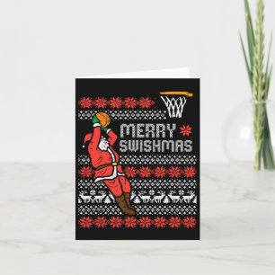 Merry Swishmas Basketball Ugly Weihnachten Weihnac Karte