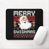 Merry Swishmas Basketball Xmas Ugly Christmas Men Mousepad (Mit Mouse)