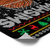 Merry Swishmas Bysketll Ugly Christmas Sweater Poster (Ecke)