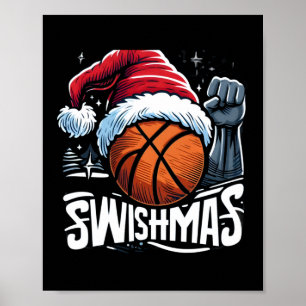 Merry Swishmas Ugly Christmas Basketball Weihnacht Poster