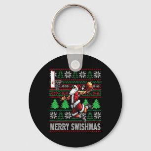 Merry Swishmas Ugly Christmas Basketball Weihnacht Schlüsselanhänger
