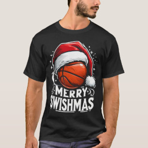 Merry Swishmas Ugly Christmas Basketball Weihnacht T-Shirt