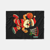 Merry Swishmas Ugly Christmas Sweater Basketball C Fleecedecke (Vorderseite (Horizontal))
