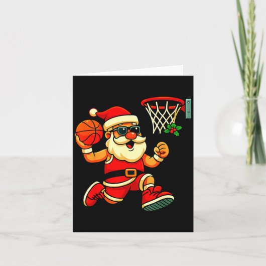Merry Swishmas Ugly Christmas Sweater Basketball C Karte (Vorderseite)
