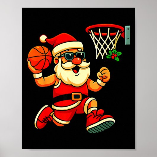 Merry Swishmas Ugly Christmas Sweater Basketball C Poster (Vorne)
