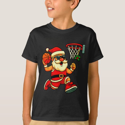 Merry Swishmas Ugly Christmas Sweater Basketball C T-Shirt (Vorderseite)