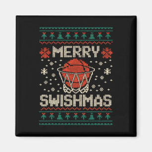 Merry Swishmas Ugly Christmas Sweater Bysketll Magnet