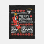 Merry Swishmas Ugly Christmas Sweater Bysketll Paj Fleecedecke (Vorderseite)