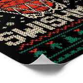 Merry Swishmas Ugly Christmas Sweater Bysketll Poster (Ecke)