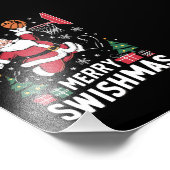 Merry Swishmas Weihnachten Weihnachtsfeier Basketb Fotodruck (Ecke)