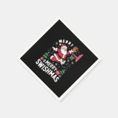 Merry Swishmas Weihnachten Weihnachtsfeier Basketb Serviette (Ecke)