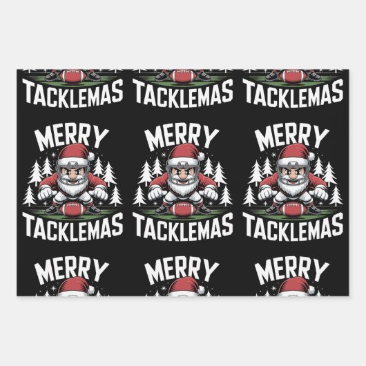 Merry Tacklemas Fußball Weihnachten Weihnachten We Geschenkpapier Set (Vorderseite)