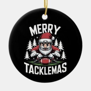 Merry Tacklemas Fußball Weihnachten Weihnachten We Keramik Ornament