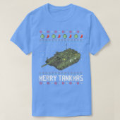 Merry Tankmas Armee Kampftank Funny Ugly T-Shirt (Design vorne)